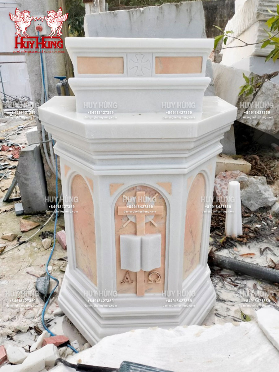 Bục Đọc Sách (Thư Đài) khảm đá vàng